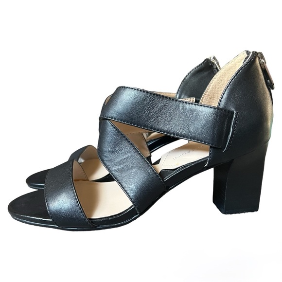 ADRIENNE VITTADINI Women's Rowsey Heeled Sandal Leather Upper Open Toe Size 6.5 - Picture 4 of 7